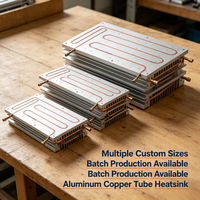 Dissipateur thermique flexible en aluminium refroidi par eau avec tubes en cuivre pliables pour montage sur surface irrégulière