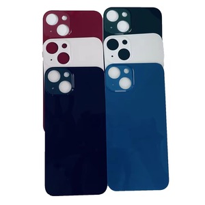 Cubierta trasera de vidrio de repuesto de alta calidad para <span class=keywords><strong>iPhone</strong></span> 13 <span class=keywords><strong>y</strong></span> 13 <span class=keywords><strong>Mini</strong></span> todos los colores REPARACIÓN DE Panel de vidrio de teléfono de puerta trasera de batería de agujero grande - Product Image 1