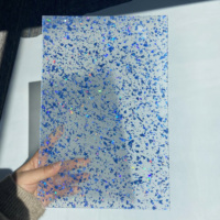 Feuille d'acrylique moulée avec paillettes argentées et confettis, couleurs vives, idéale pour la découpe laser, décoration de mariage, épaisseur 1/8