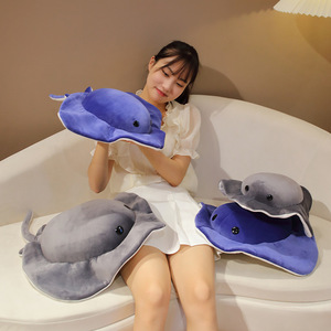 All'ingrosso decorazione per la casa cartone animato <span class=keywords><strong>Manta</strong></span> cuscino morbido peluche giocattolo ricamato PP cotone trapunta per alleviare lo Stress - Product Image 1