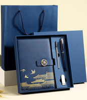 Coffret Cadeau de Carnet de Notes Quotidien A5 en Cuir Haut de Gamme avec Logo Personnalisé et Reliure Cousue - Cadeaux d'Entreprise Exécutifs