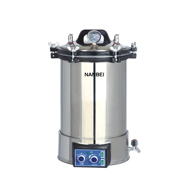 Máquina de esterilização automática dental 18L 24L esterilizador a vapor de pressão portátil