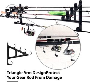 Portascarpe orizzontale a <span class=keywords><strong>parete</strong></span> portaoggetti salvaspazio 4 canne da Hockey bastoni da sci porta porta bastoni da trekking - Product Image 2