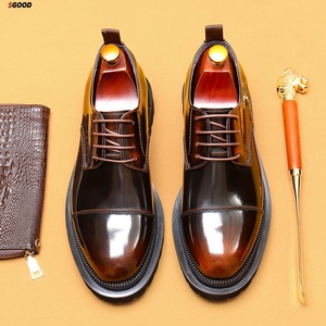 Zapatos Oxford de Cuero para Hombre, de Negocios y Boda, con Punta Cerrada, Puntera de Acero, Camuflaje Bordado, Transpirables, Sin Cordones, de Alta Gama, con Masaje - Product Image 3