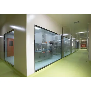 Gastight tek hastane cerrahi odası Iso endüstriyel bina modüler temiz oda pencereleri yangına dayanıklı kapı