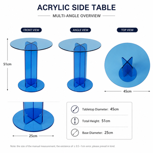 Table basse d'angle moderne en acrylique transparent écologique, style tatami, pour fenêtre <span class=keywords><strong>baie</strong></span>, table à thé suspendue, décoration de salon - Product Image 2