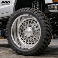 Nouvelle Arrivée Jante Forgée Polie Chrome Motif Multi-Boulons 22*12 22*14 pour Ford F-450 F-550 (Classic/DRW) RAM 4500 5500