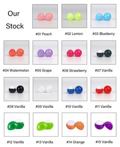 High Quality Custom Logo Natural Vegan Organic Round Lip Balm Ball Round Shape Fruit Flavor Moisturizing Ball Lip Balm - Product Image 6