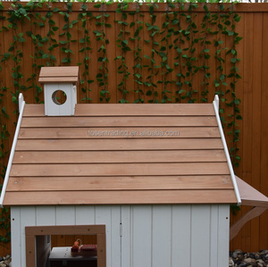 บ้านไม้สไตล์มินิสมัยใหม่สำหรับเด็กเล่นกลางแจ้ง พร้อมเคาน์เตอร์ ตู้ไปรษณีย์ และปล่องไฟน่ารักสำหรับเล่นในสวน - Product Image 3