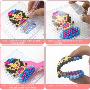 Suministros de Arte y Manualidades para el Hogar y la Escuela, Cuentas de Colores de 5 mm, 500 Unidades, Cuentas Mágicas Aqua Fuse, Juguete para Niños con Cuentas Luminosas - Product Image 2