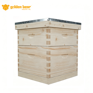 Caja de abejas de madera Golden Bear China Fir Langstroth con junta de cola de milano para apicultura - Product Image 3