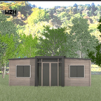 Maison conteneur extensible à vendre aux États-Unis et en Grèce - Design contemporain, 2 chambres, salle de bain de 20 pieds, panneaux solaires, utilisation en cour