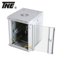 Armoire murale pour serveur 10 pouces, armoire suspendue avec porte en verre, boîtier détachable, acier SPCC, certifié CE, stock, protection IP20