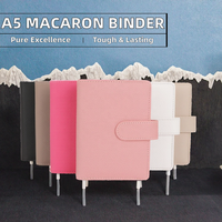 Classeurs A5 couleur Macaron de qualité supérieure avec 6 anneaux nouveau Design portefeuille budgétaire Mini classeurs couverture en cuir enveloppe à glissière pour utilisation cadeau