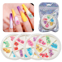 BIN 2022 3D fait à la main acrylique fleurs Nail Art breloques pour ongles arrivées Kawaii résine nouveau 6mm pierre plastique bijoux brillant plastique