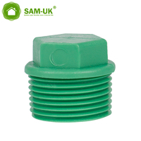 20x1/2 "-32-1" l'usine produit en gros en plastique bouchon de tuyau de vidange d'eau mâle mamelon Joint Ppr tuyau et raccords
