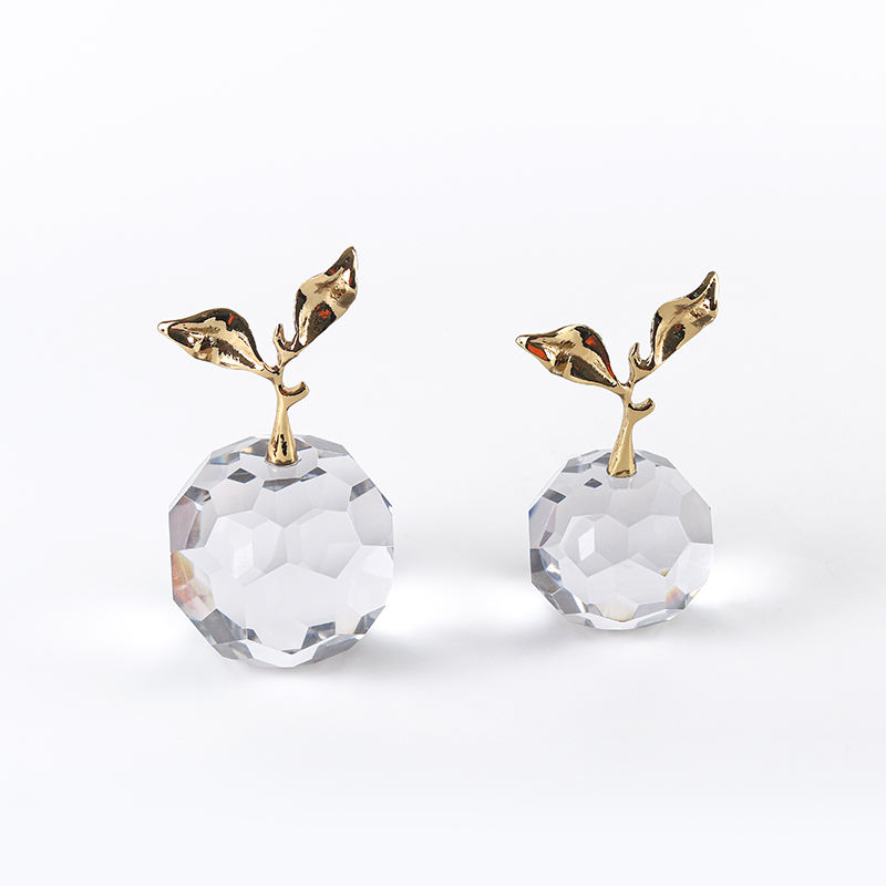 MOUNTTU Fruit En Verre, Fruit De Cristal En Verre Artificiel