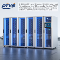 Armoire de serveur de centre de données DTVS 19 pouces micro-module avec climatisation et onduleur, en acier SPCC, protection IP20, en stock