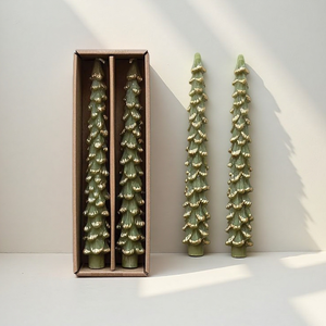 Venta al por mayor de velas de arte únicas de árbol de Navidad cónico vela de cera de soja decoración del hogar para Año Nuevo y Navidad - Product Image 2