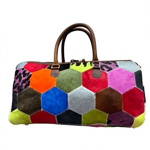 Sac de voyage week-end en cuir véritable de haute qualité, sac à bandoulière, fermeture éclair, doublure en polyester, style luxueux, grande capacité - Product Image 5