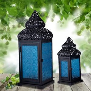 Hot Sale Handmade Metal & Colored Glass <b>Moroccan</b> Style Lantern Restaurant Wedding Home <b>Decoration</b> - Product Image 5
