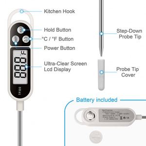 Termómetro Digital Inalámbrico Inteligente para Alimentos, Termómetro de Lectura Instantánea para Carne, para Cocina, Freír, Asar a la Parrilla y Ahumar - Product Image 3