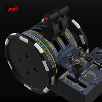 Kit de matériel de cockpit standard pour simulateur Airbus A320 avec panneau de commande d'accélérateur à double moteur et double mode de niveau, et commutation automatique aléatoire