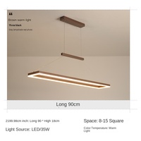 Lustre moderne minimaliste de luxe nordique pour bureau à domicile, en aluminium, avec éclairage LED à intensité variable et 3 options de température de couleur pour salles à manger