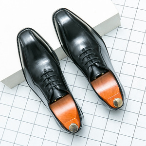 Zapatos Oxford de Vestir para Hombre de Alta Calidad, Cerrados, Sólidos, de Verano, de Moda, de Lujo, de Cuero PU, con Cierre de Cordones, para Bodas - Product Image 4