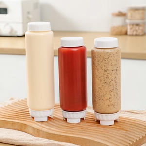 Bouteilles en plastique à double tête, translucides, pour sauce BBQ, ketchup, distributeur de sauce - Product Image 4