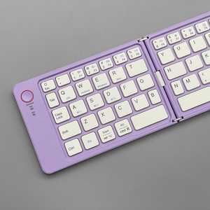 Personnalisé violet 78 touches Mini taille Portable deux niveaux pliable 2.4Ghz sans fil ciseaux touches ergonomique USB <span class=keywords><strong>clavier</strong></span> pour ordinateur portable - Product Image 2