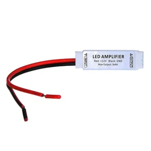 Amplificador LED RGB de 12a, controlador de atenuación de 3 canales, repetidor de señal de atenuación para tira de colores 5050 2835, CC de 5V, 12V y 24V