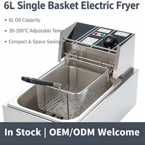 <span class=keywords><strong>Friteuse</strong></span> Électrique Maison en Acier Inoxydable 4L 6L avec Fenêtre, Machine à Filtrer l'Huile pour Fast-Food et Usage en Cuisine - Product Image 3