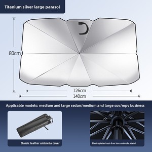 HONGLILAI pare-brise avant pliable pare-soleil tissu titane CTST-5031 voitures d'été isolation thermique Protection solaire transfrontalière - Product Image 2