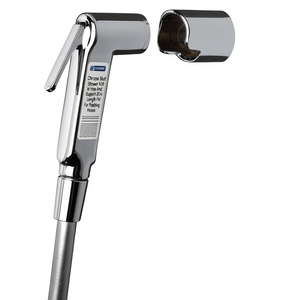 Kit de ducha con cierre cromado, manguera y soporte de 20 cm de longitud para mangueras de fontanería - Product Image 3