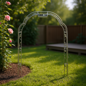 ซุ้มเหล็กสำหรับสวน กว้าง 74.4 ซม. x สูง 98.4 ซม. โครงตาข่ายสำหรับพืชเลื้อย ใช้เป็นที่พักสำหรับกุหลาบ ซุ้มตกแต่งสไตล์ดั้งเดิม - Product Image 2