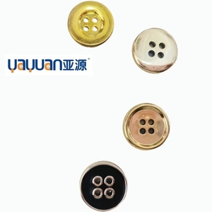 Plastic <strong>Button</strong> 4 Hole Garment <strong>Button</strong> Factory Customized Metal Coated <strong>Button</strong> - Product Image 1