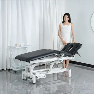 physiotherapy treatment table 3 Section Electric Treatment Bed hospital Massage Table Beds For Full Body Massage