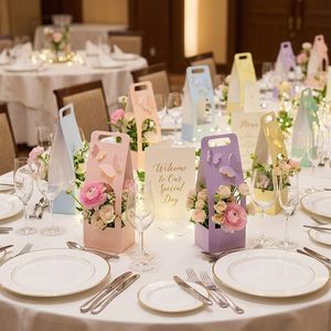 Cajas de Regalo con Forma de Flor y Asa, <span class=keywords><strong>Caja</strong></span> de Regalo Floral 3D con Mariposas <span class=keywords><strong>para</strong></span> Graduación, Cumpleaños, Boda, Día de San Valentín, Decoración <span class=keywords><strong>para</strong></span> Fiestas - Product Image 3