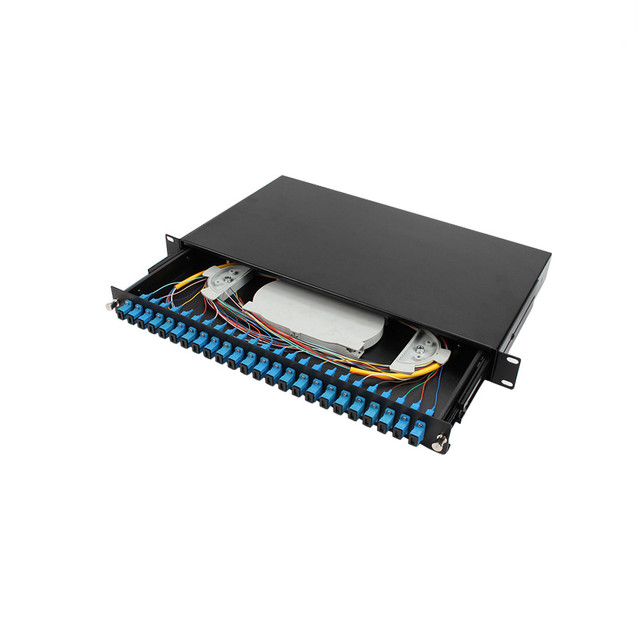 19" 1u 24 Port Fiber Optic Terminal Patch Panel FTTH Outdoor Drawer Type Rack Type