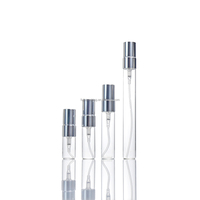 Flacon pulvérisateur de voyage de luxe 2/3/5/10 ml transparent, or, argent, pour échantillon de parfum, tube testeur de Cologne, mini flacon de parfum en verre
