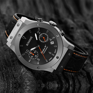 BOMAXE Hip Hop Oem Odem Technologie de placage de qualité supérieure Finition brossée Montre en acier inoxydable aux tons X-Grl Gunner - Product Image 2