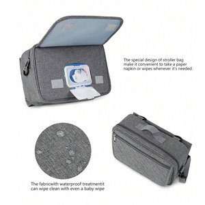 Viaje impermeable portátil extraíble correa de hombro colgante cochecito de bebé <span class=keywords><strong>organizador</strong></span> bolsa con cambiador - Product Image 4