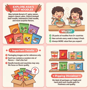 กล่องสุ่มบะหมี่กึ่งสำเร็จรูปจากทั่วโลก รวมรสชาติเผ็ดร้อนระดับโลก แพ็คหลากหลายสไตล์ <span class=keywords><strong>เกาหลี</strong></span> ญี่ปุ่น จีน ของขวัญกล่องเซ็ตฮาลาล - Product Image 4