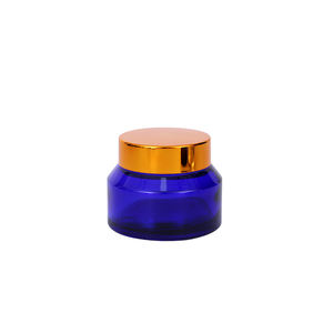 Pot en verre transparent en stock 15g 30g 50g 1oz 2oz vide avec couvercle noir pour crème contour des yeux et crème visage - Product Image 5