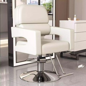 Moderne Ijzeren Kappersstoel Lederen Zitting Verstelbare Hoogte Zware Hydraulische Pomp Enkele Voetsteun Stabiele Permanent Verven Duurzaam - Product Image 5