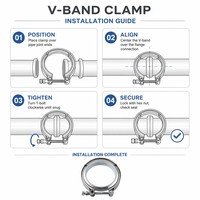 Collier de serrage robuste en acier inoxydable pour tuyau d'échappement avec mécanisme de verrouillage à boulon en T pour applications industrielles, automobiles, OEM, ODM
