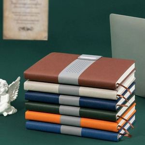 Carnet de notes A5 en cuir PU avec reliure cousue, idéal pour la finance, le journal intime et la planification – Petits cadeaux pour femmes - Product Image 2