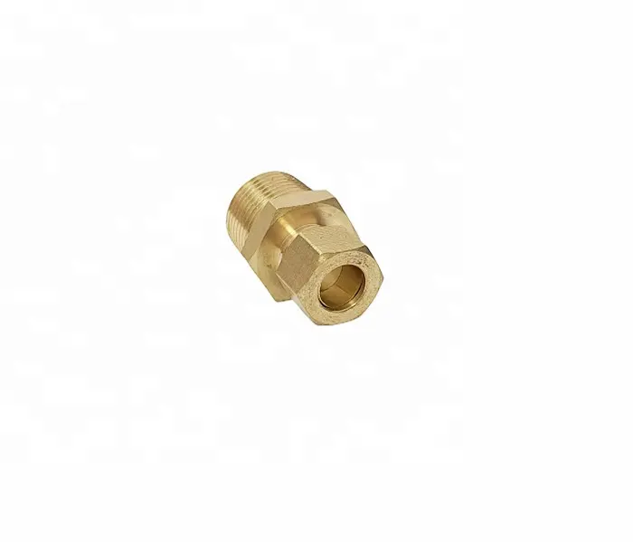 Unión de compresión de latón, accesorio de 3/8 "Comp X 1/2" NPT