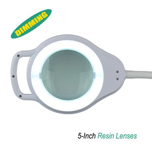 हल्के वजन लेंस के आवर्धक कांच के फर्श स्टैंड मैग्निफायर ग्लास लाउप लैंप, सौंदर्य सैलून दंत कक्ष के लिए हैंडल के साथ - Product Image 4